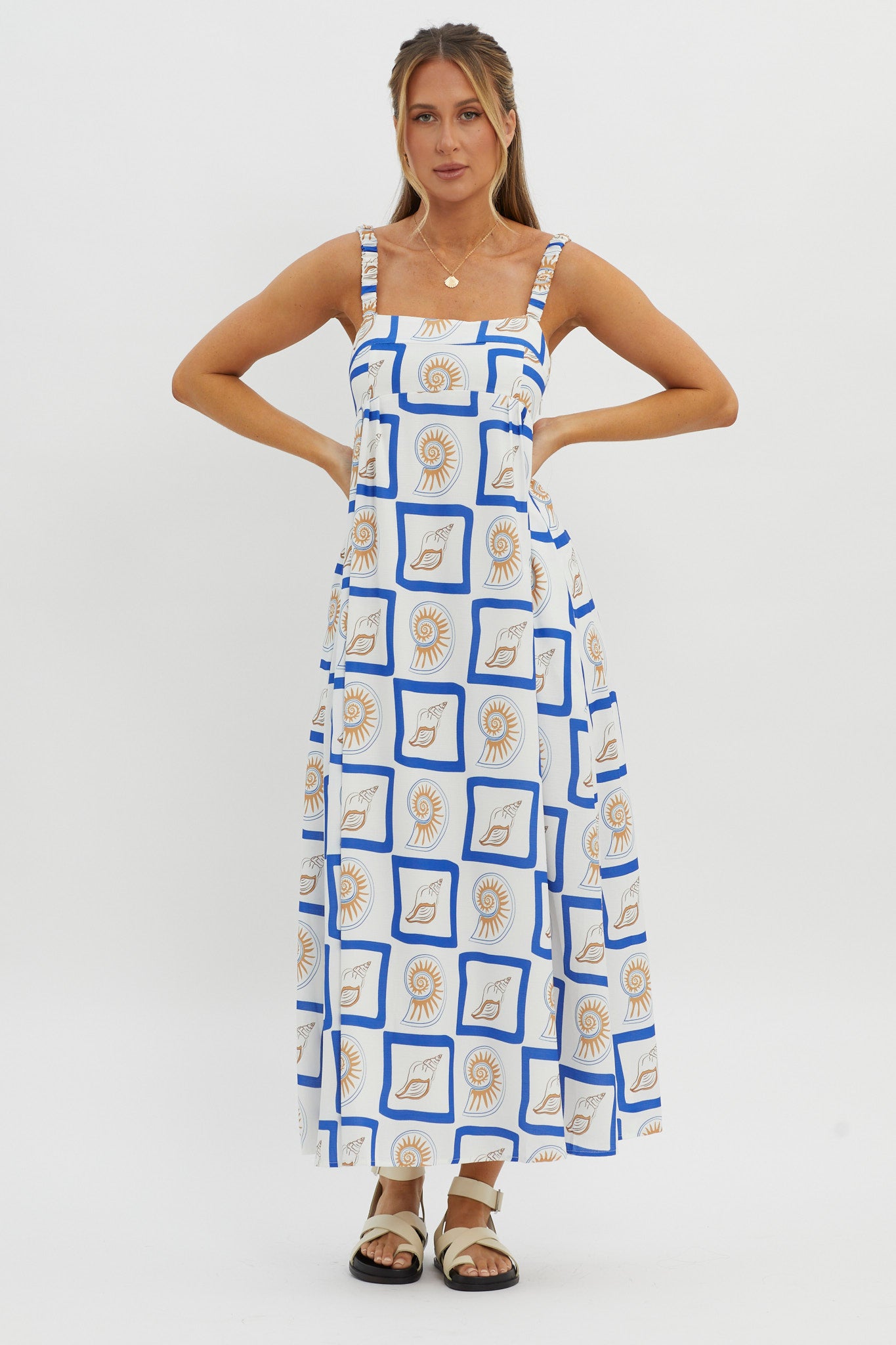 LOST IN LUNAR Katie Maxi Dress Shell Print by Selfie Leslie Australia