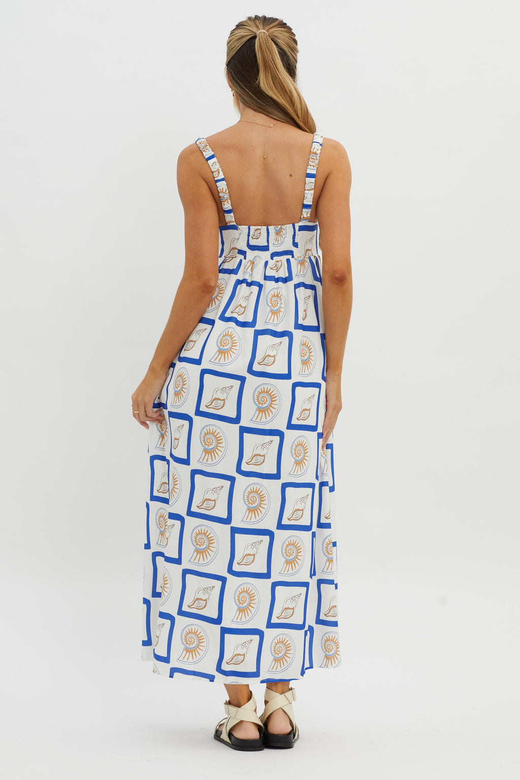 LOST IN LUNAR Katie Maxi Dress Shell Print by Selfie Leslie Australia