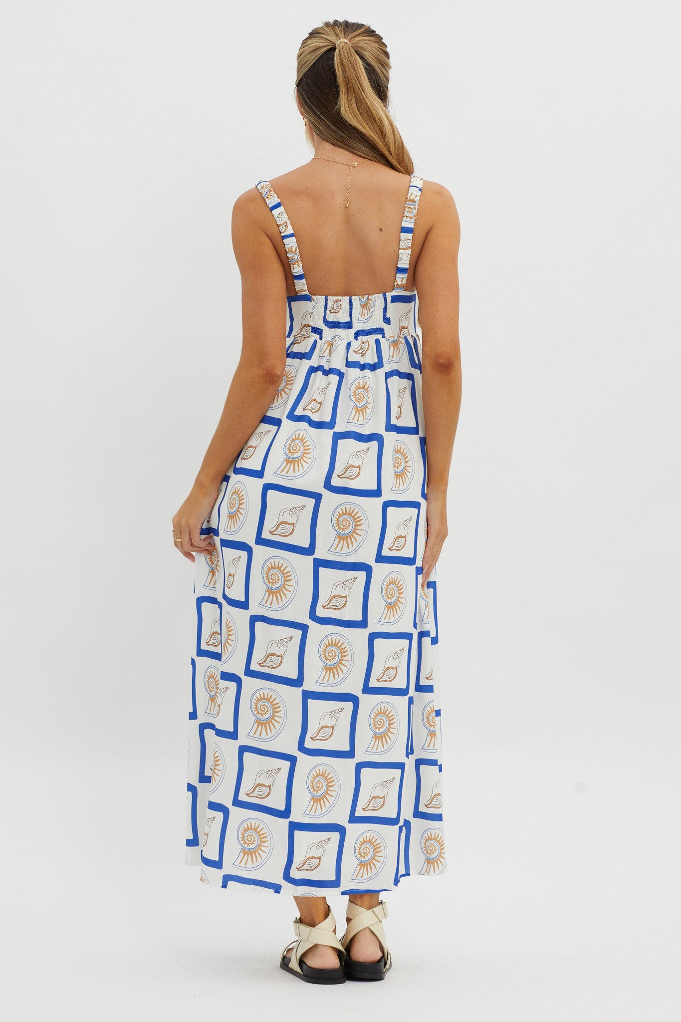LOST IN LUNAR Katie Maxi Dress Shell Print by Selfie Leslie Australia