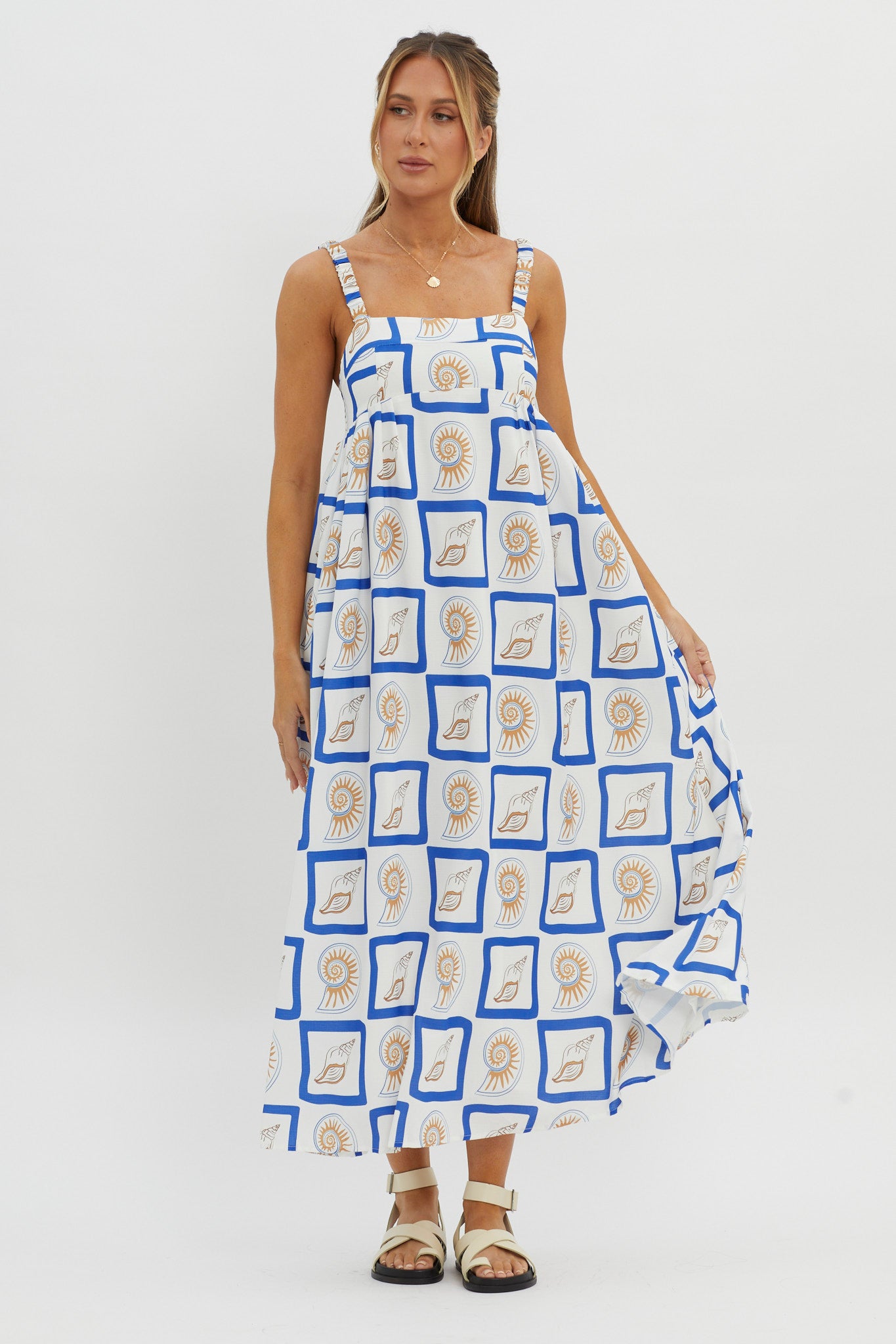 LOST IN LUNAR Katie Maxi Dress Shell Print by Selfie Leslie Australia