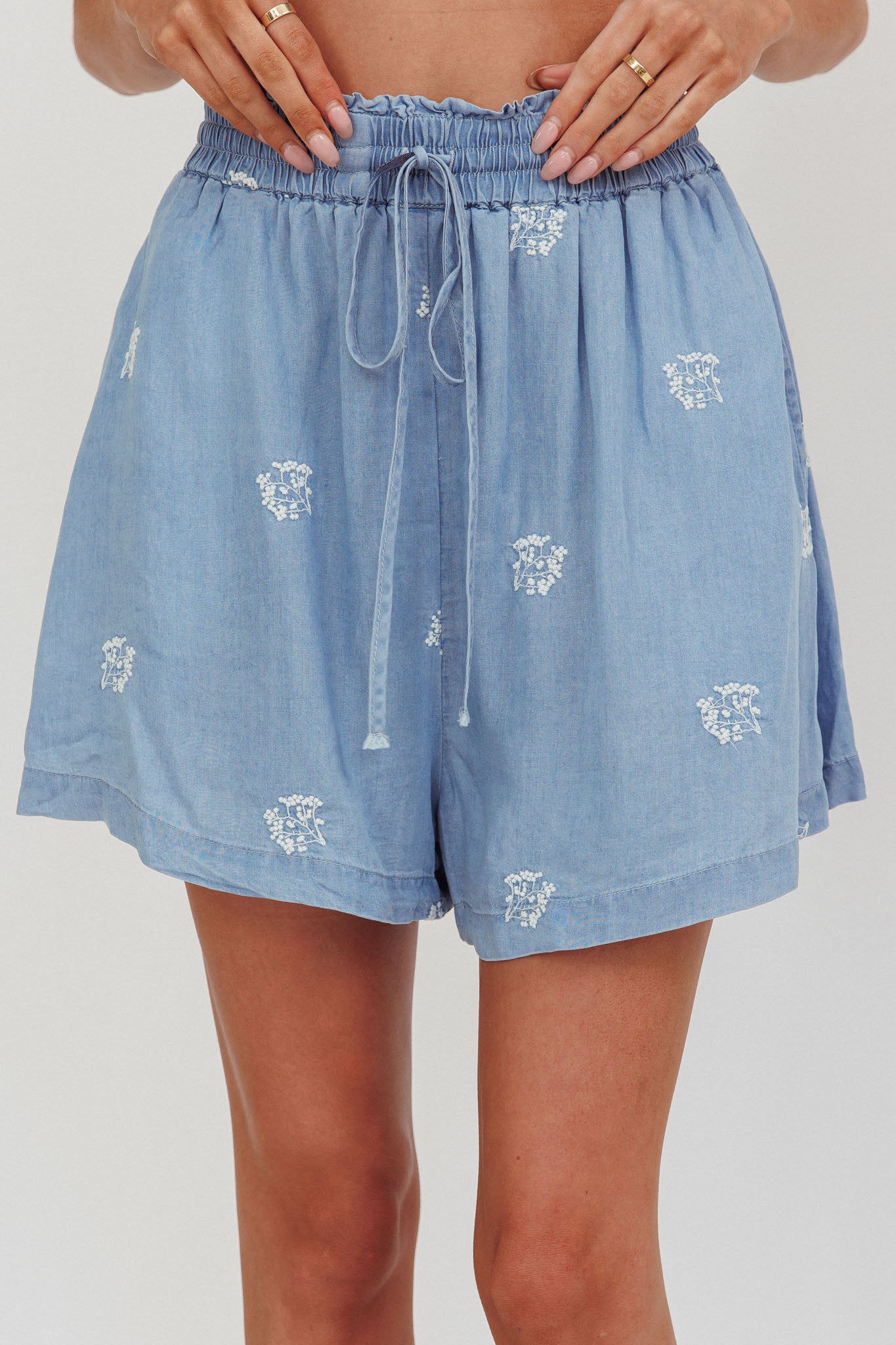 Lovefool Elastic Shorts Denim by Selfie Leslie Australia