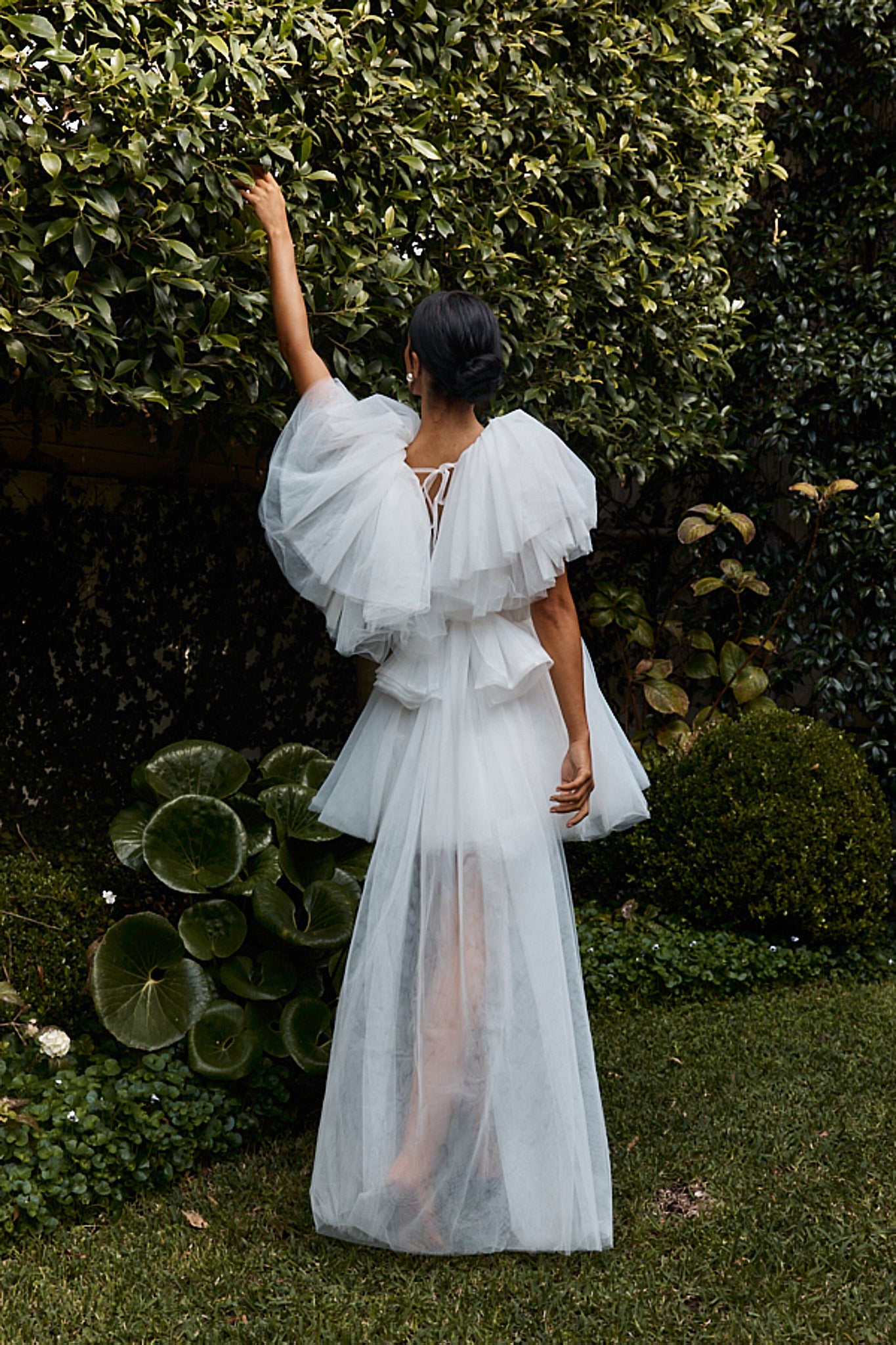 Star Power Tulle Train Mini Dress White by Selfie Leslie Australia