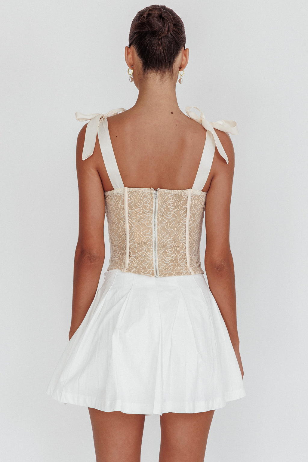 Rori Pleated Skirt Off White by Selfie Leslie Australia