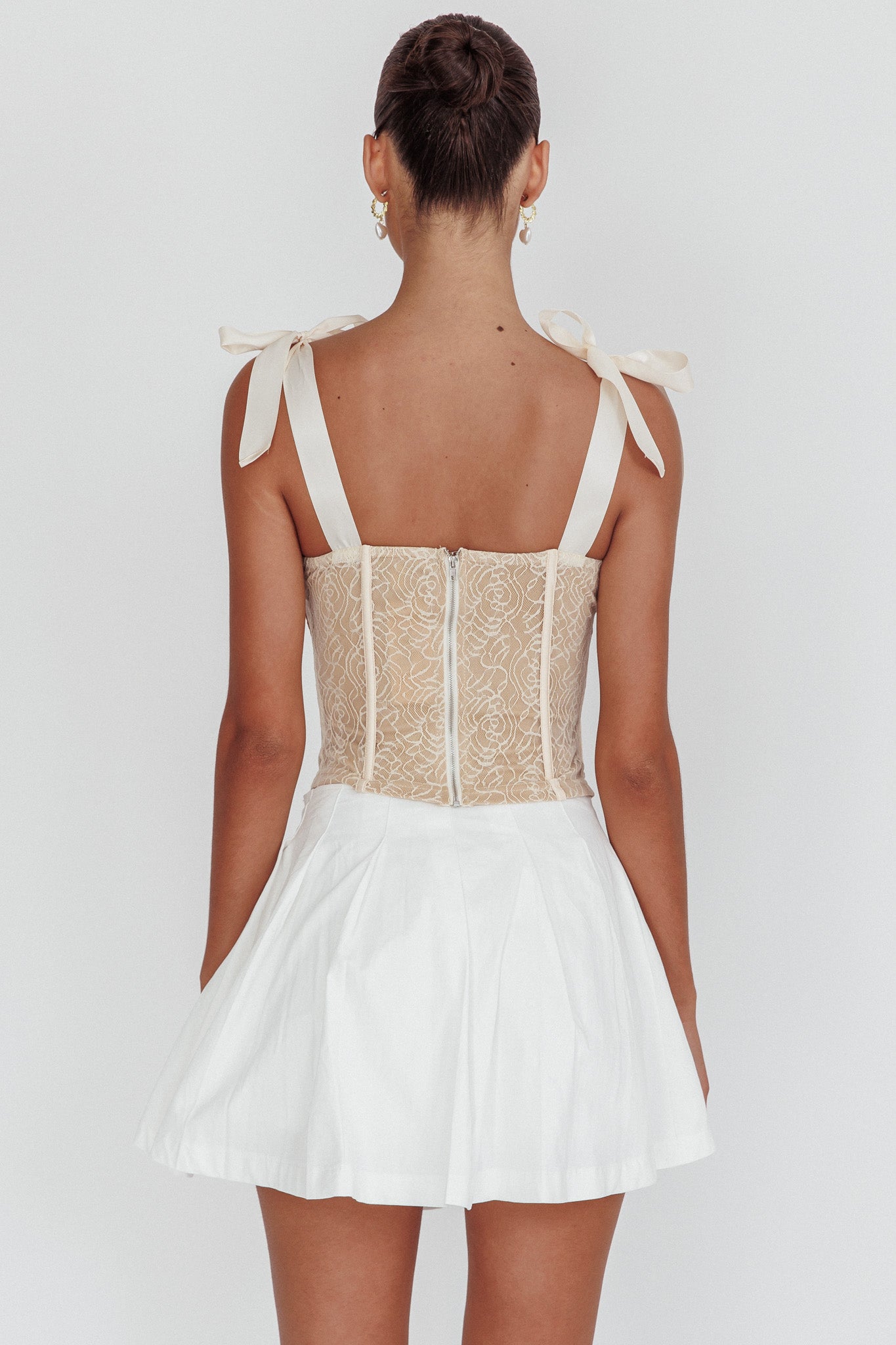 Rori Pleated Skirt Off White by Selfie Leslie Australia