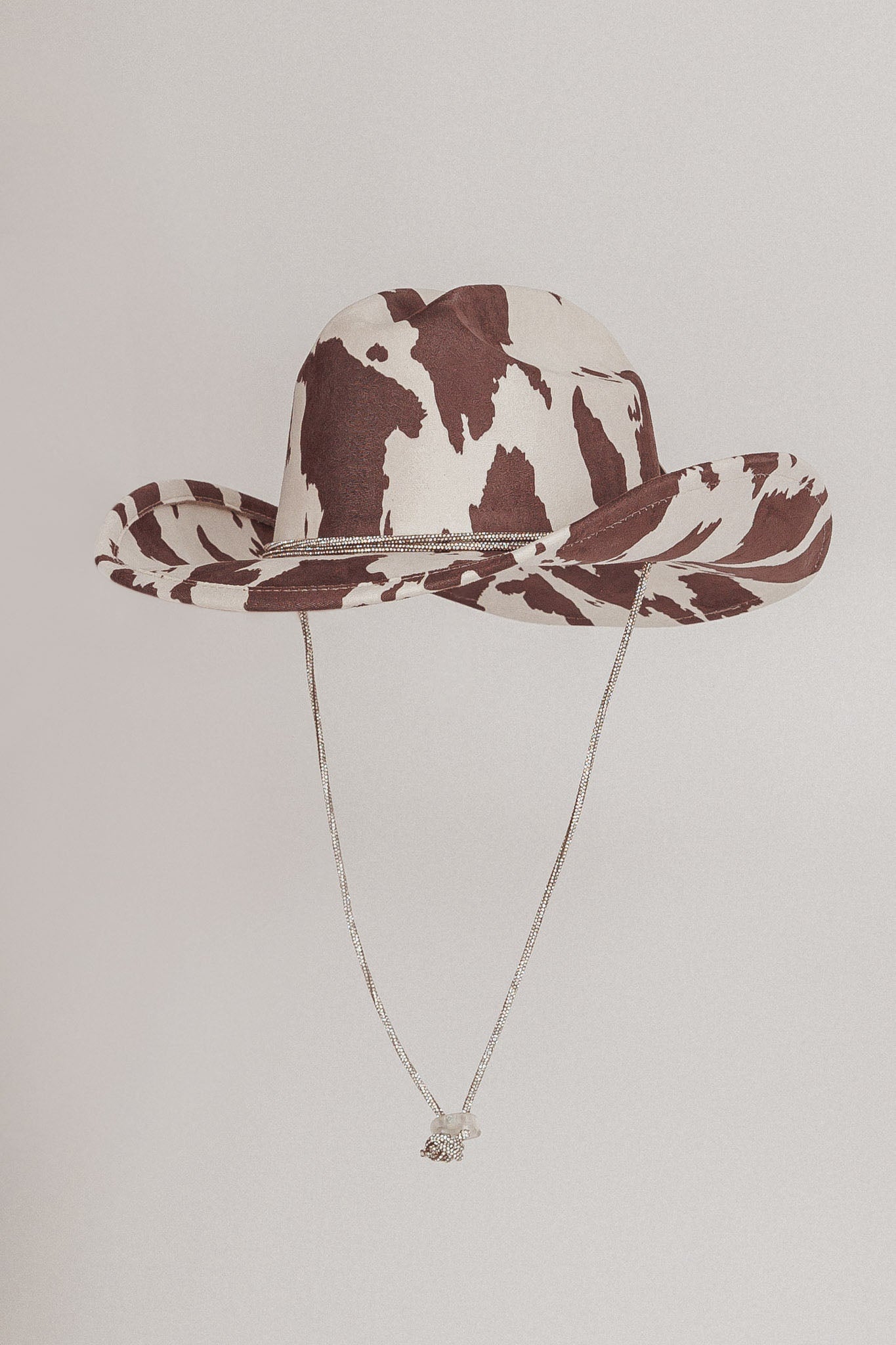 Tucson Cowboy Hat Cow Print Brown/Ivory by Selfie Leslie Australia