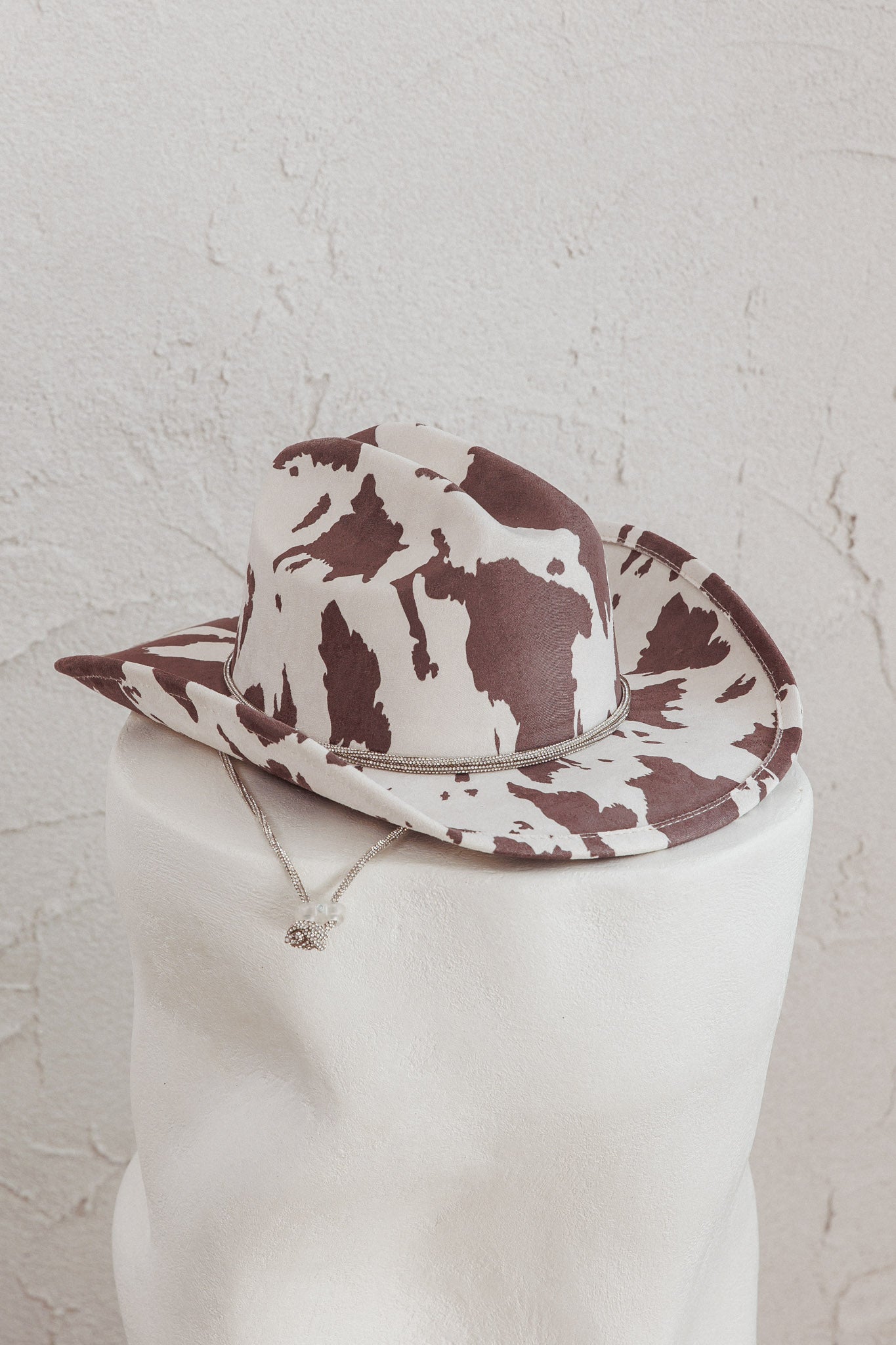 Tucson Cowboy Hat Cow Print Brown/Ivory by Selfie Leslie Australia