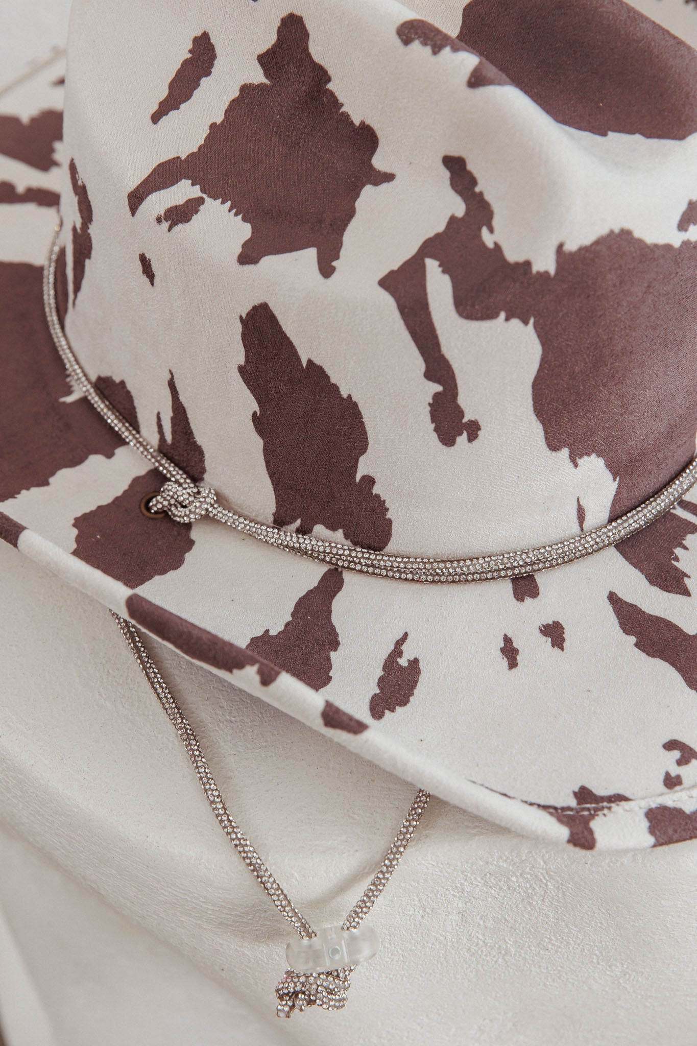 Tucson Cowboy Hat Cow Print Brown/Ivory by Selfie Leslie Australia
