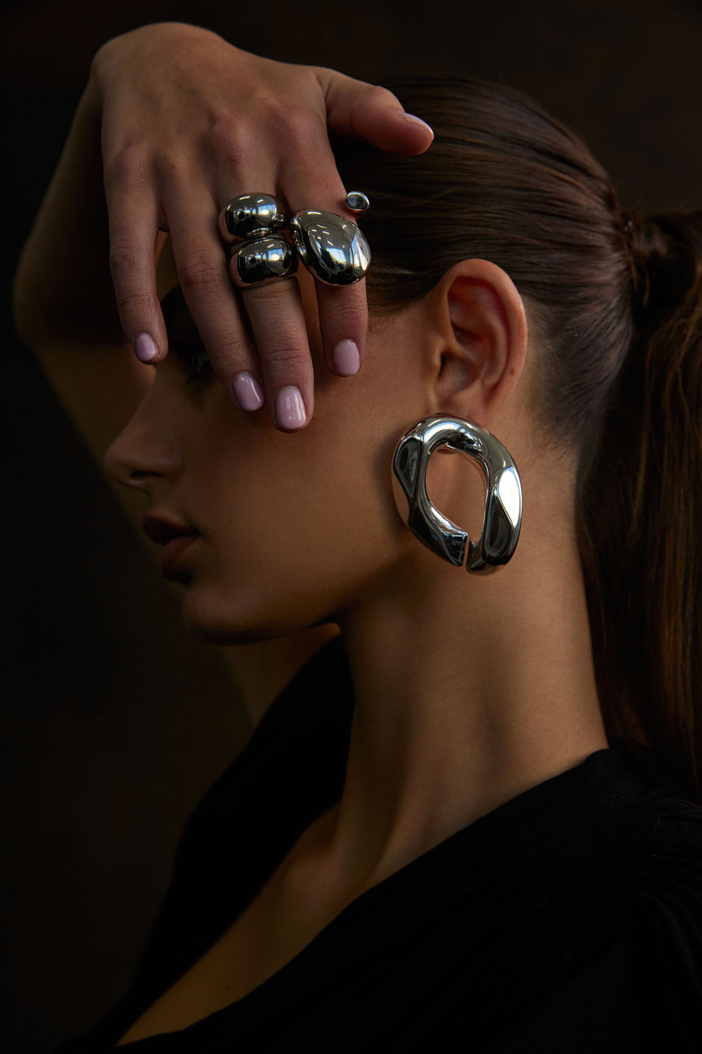 NOAH Chunky Ring Silver by Selfie Leslie Australia