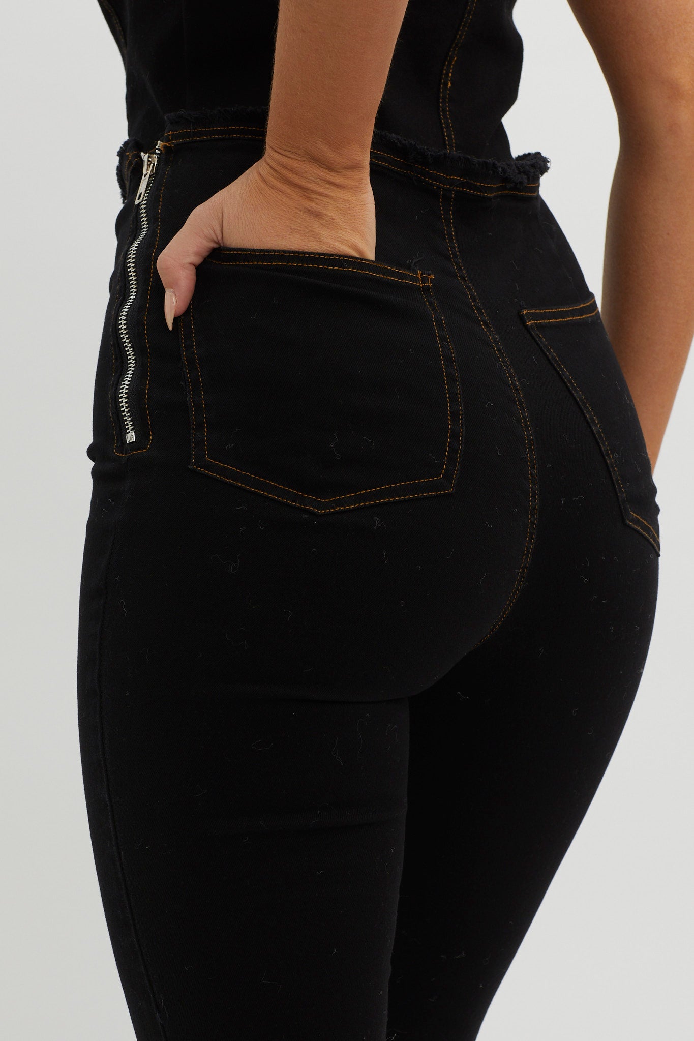 Nikia Raw Edge Flare Pants Black by Selfie Leslie Australia