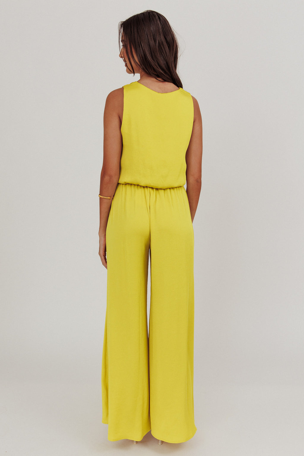Mariposa Wide Leg Pant Chartreuse by Selfie Leslie Australia