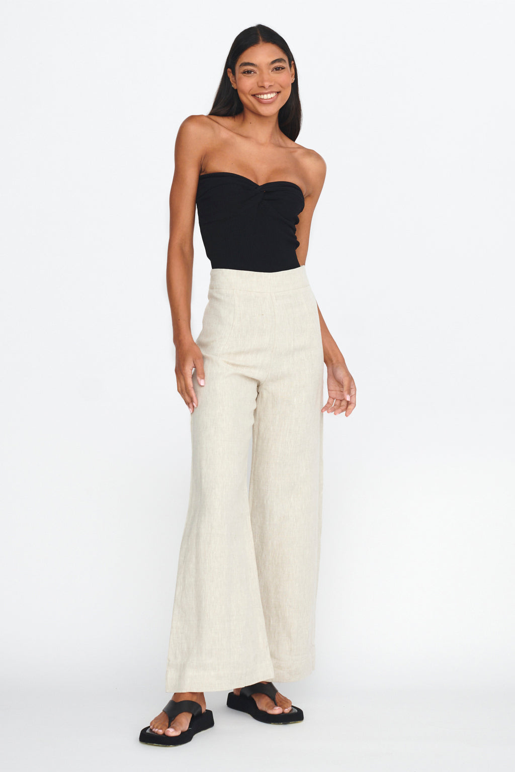 Teagan Strapless Ribbed Knit Top Black by Selfie Leslie Australia