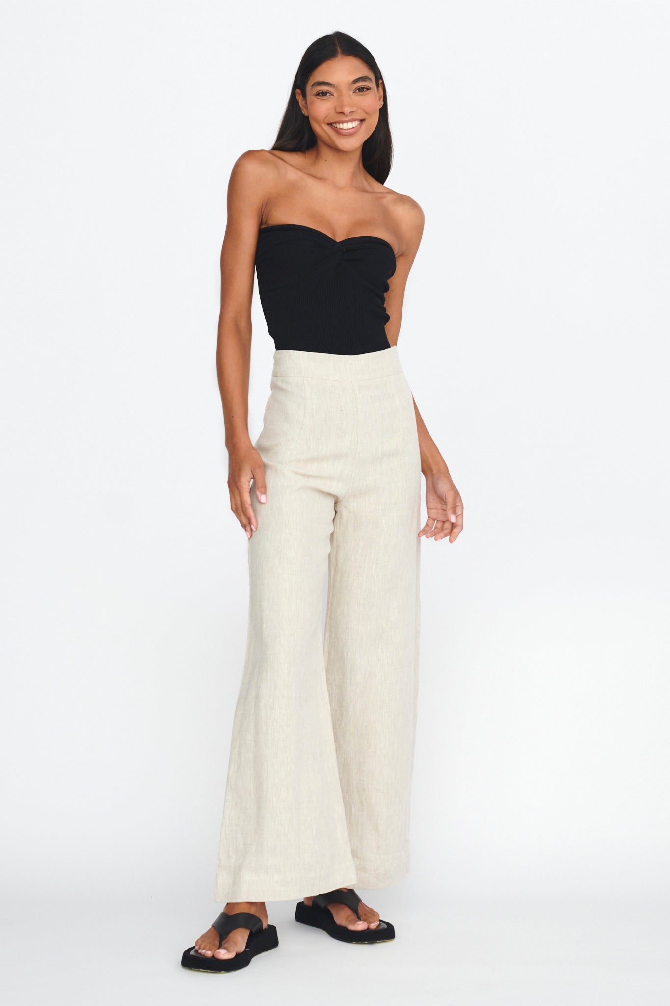 Teagan Strapless Ribbed Knit Top Black by Selfie Leslie Australia