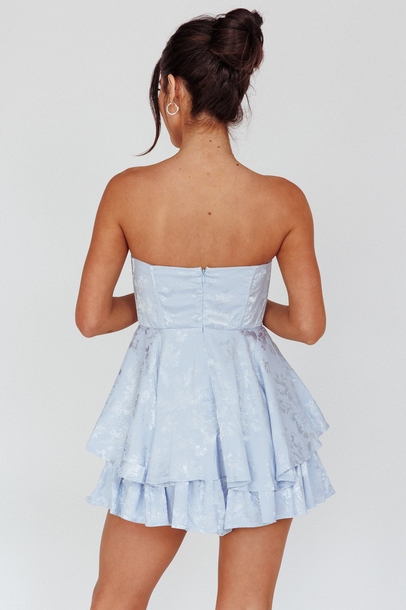 Angel Sky Gathered Bust Romper Dust Blue by Selfie Leslie Australia