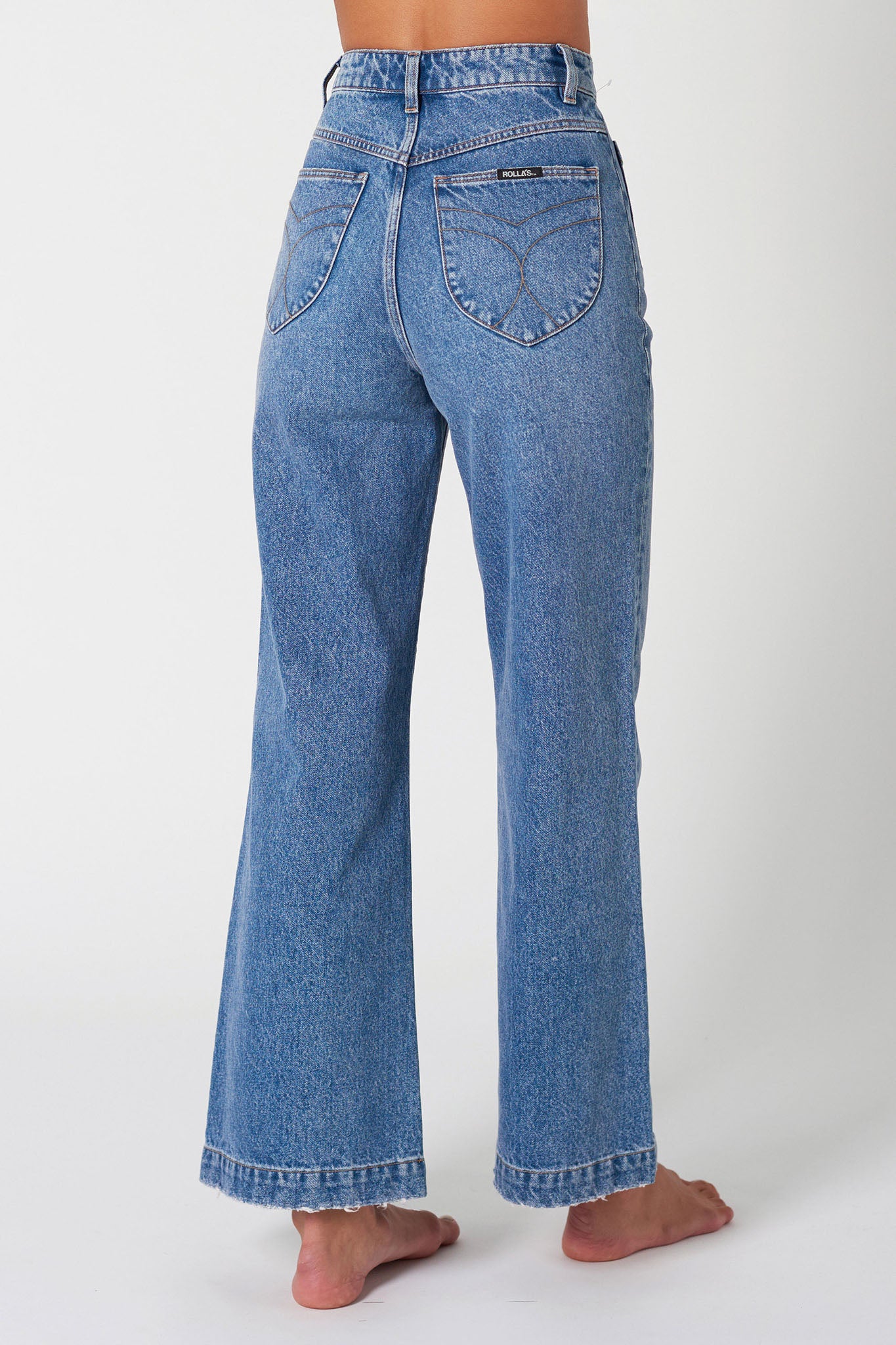Rolla's Sailor Jean Janet Recycled Mid Vintage Blue by Selfie Leslie Australia