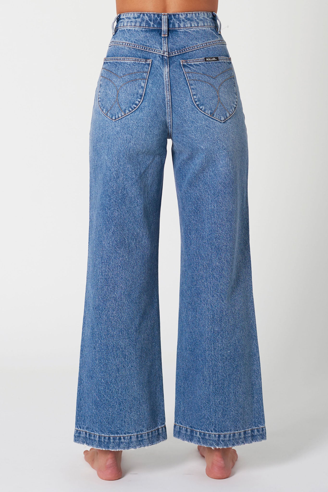 Rolla's Sailor Jean Janet Recycled Mid Vintage Blue by Selfie Leslie Australia