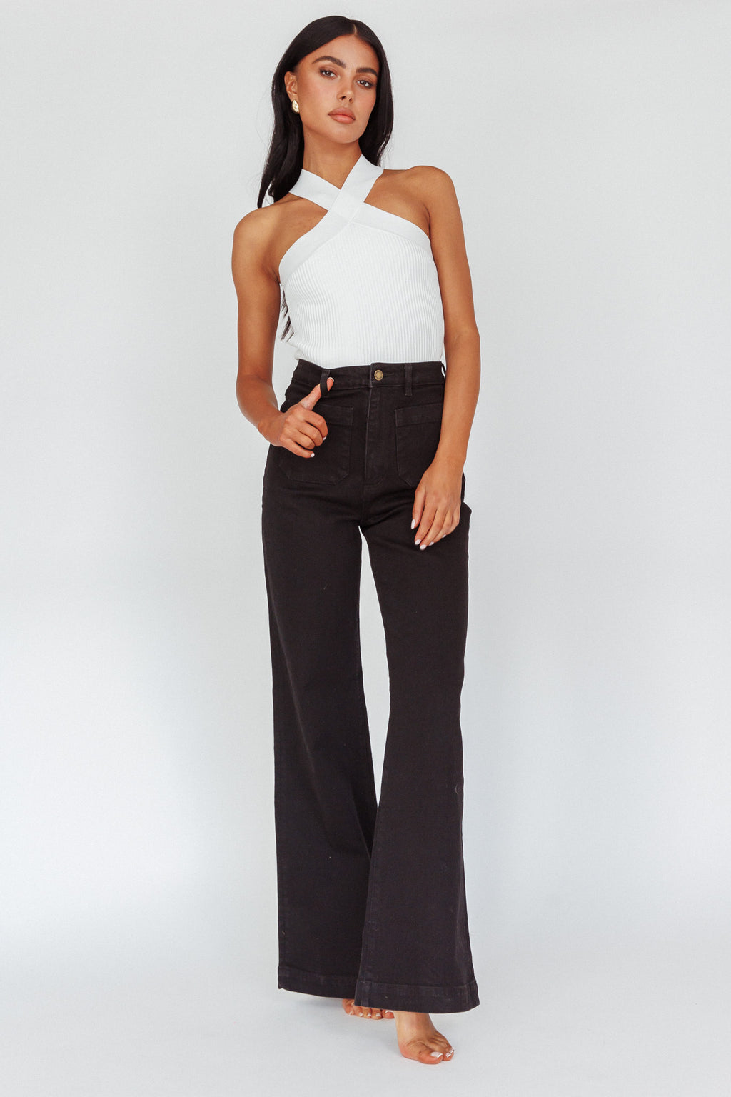Rolla's Sailor Jean Long Rinse Black by Selfie Leslie Australia