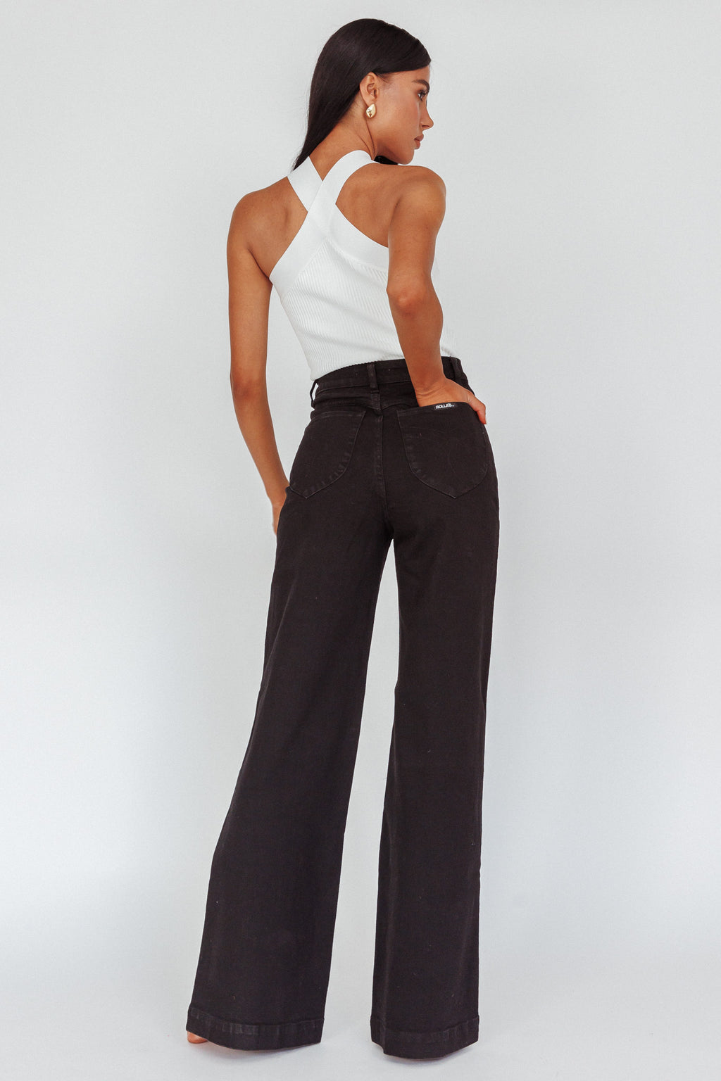 Rolla's Sailor Jean Long Rinse Black by Selfie Leslie Australia