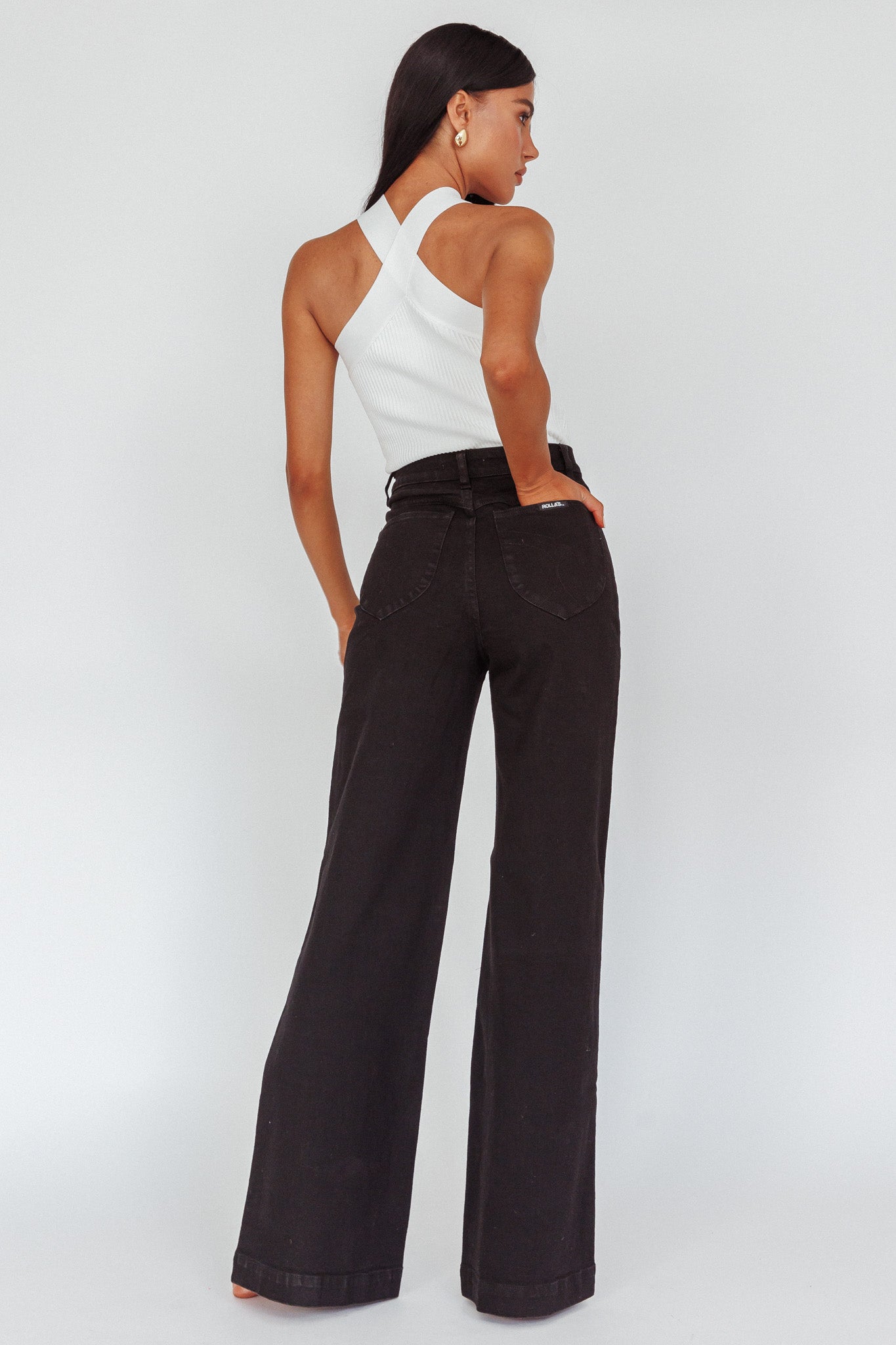 Rolla's Sailor Jean Long Rinse Black by Selfie Leslie Australia
