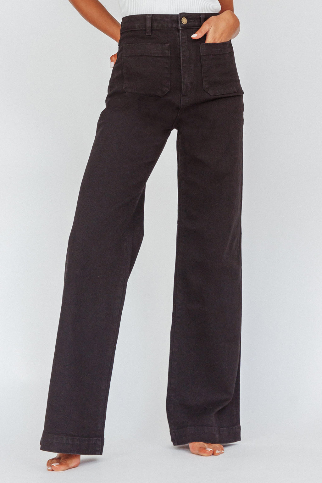Rolla's Sailor Jean Long Rinse Black by Selfie Leslie Australia