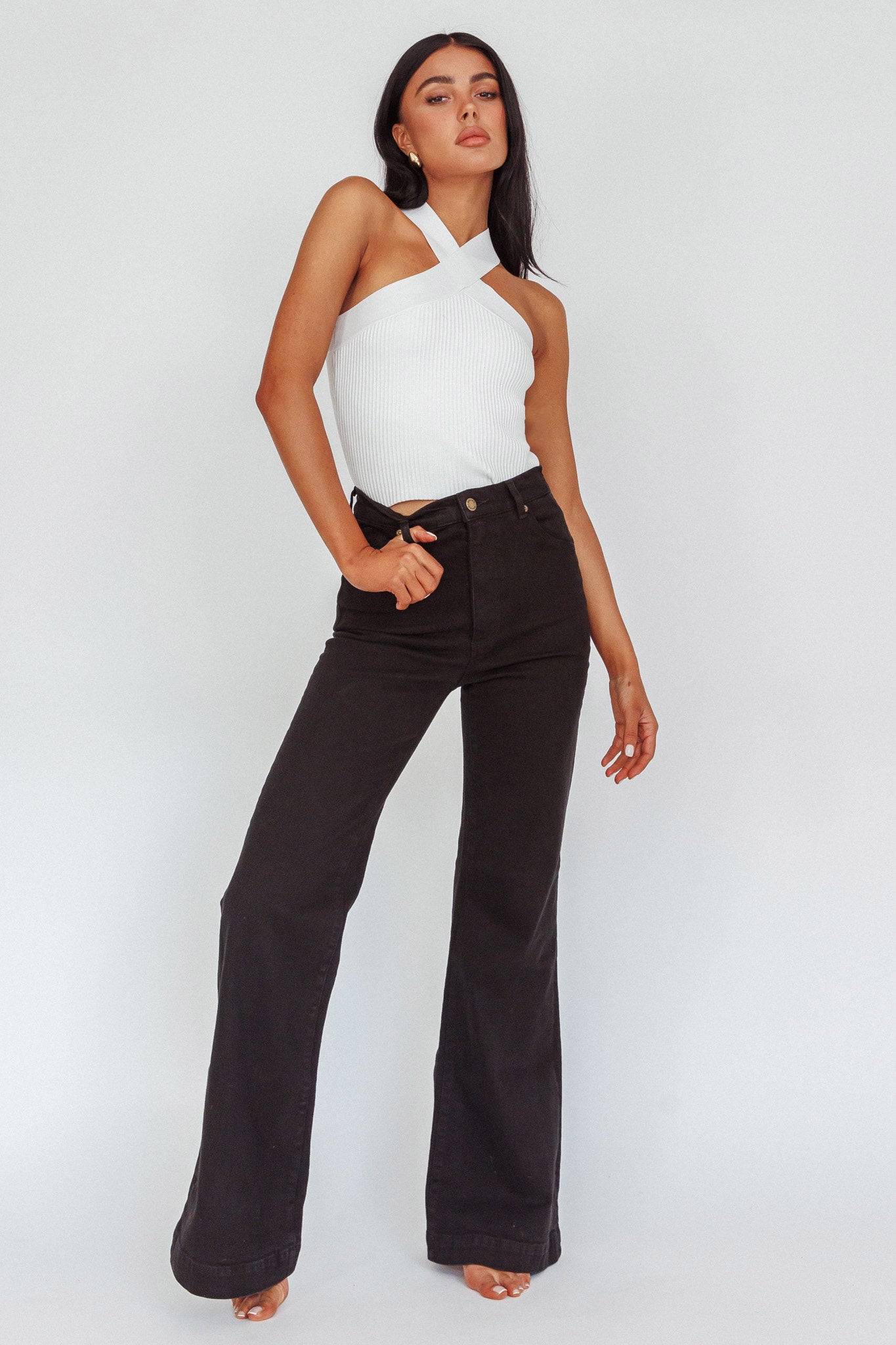 Rolla's Eastcoast Flare Jet Black by Selfie Leslie Australia
