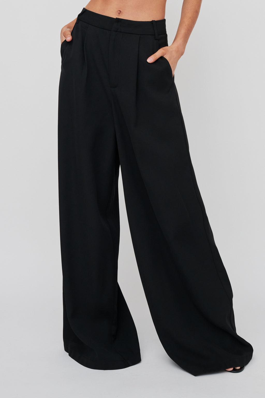 Dante Wide-Leg Pants Black by Selfie Leslie Australia