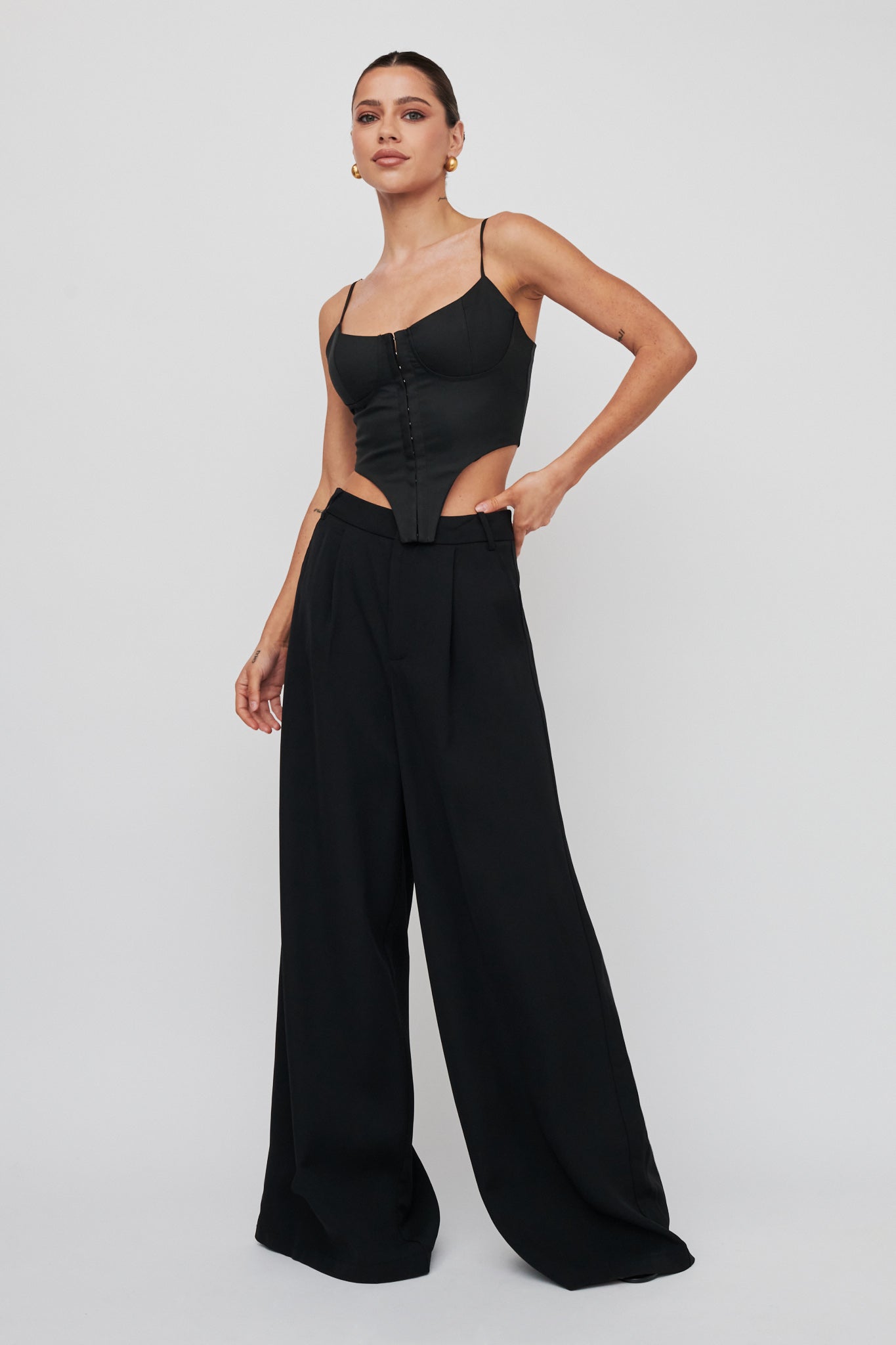 Dante Wide-Leg Pants Black by Selfie Leslie Australia