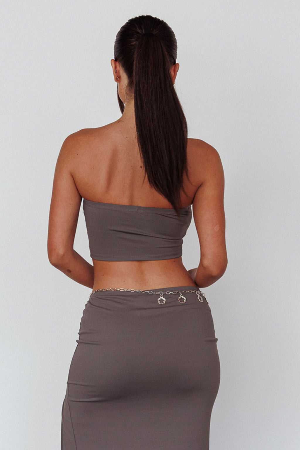 Caption This Bandeau Crop Top Clay by Selfie Leslie Australia