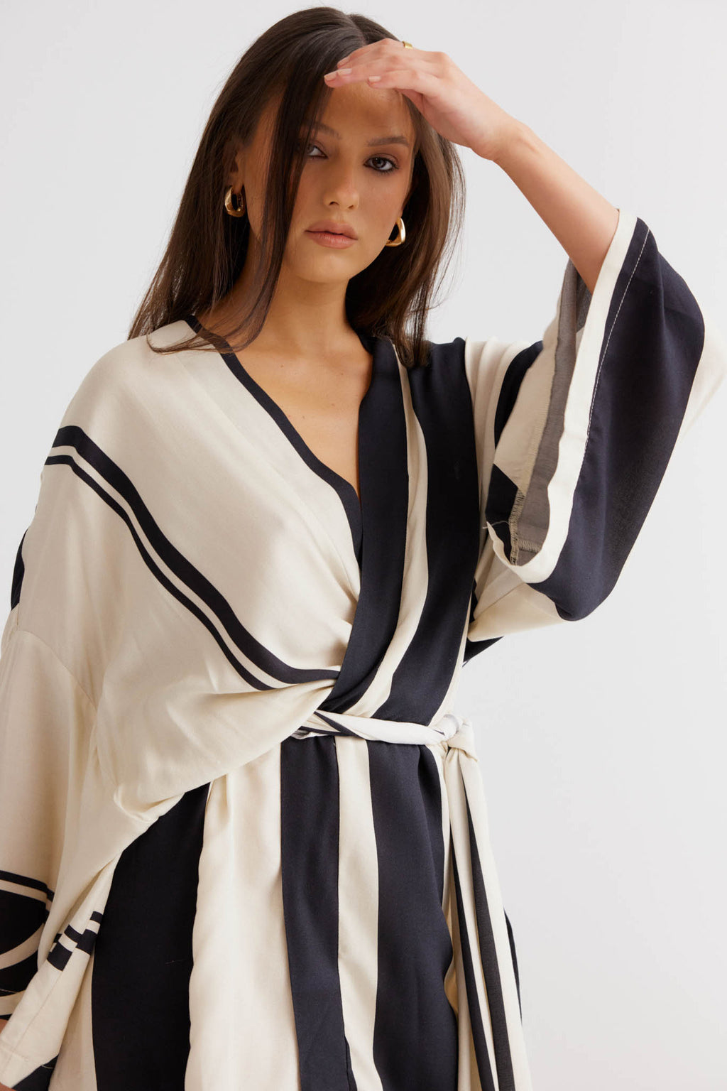 SNDYS Alba Wrap Dress Black Print by Selfie Leslie Australia