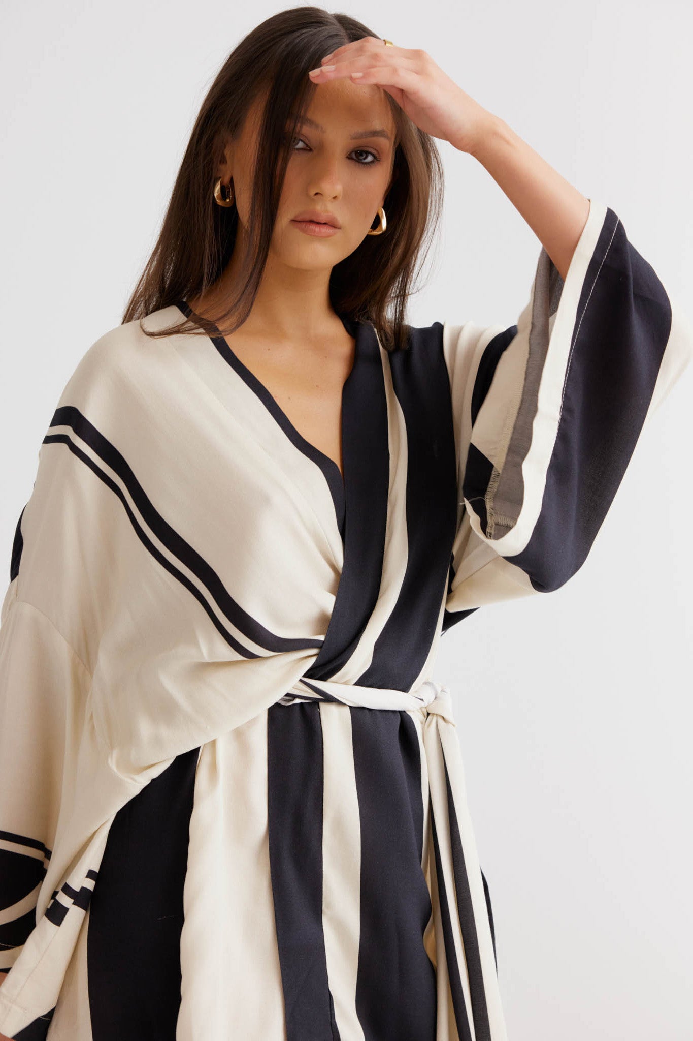 SNDYS Alba Wrap Dress Black Print by Selfie Leslie Australia