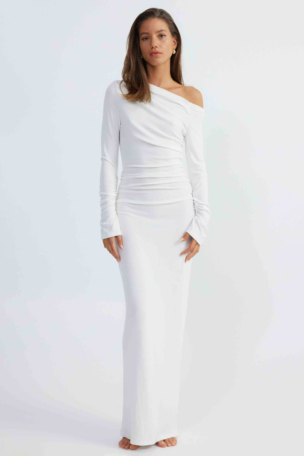 SNDYS Reya Maxi Dress White by Selfie Leslie Australia