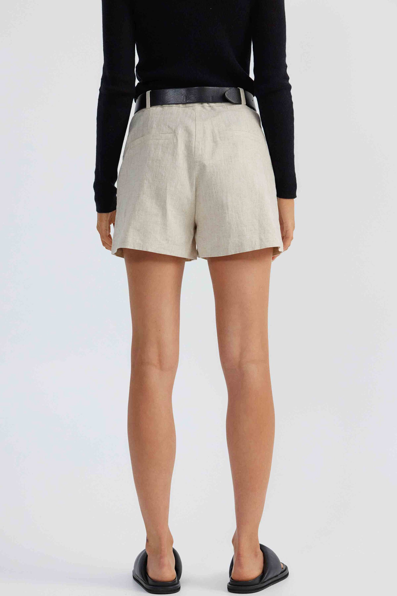 SNDYS Hale Linen Shorts Natural by Selfie Leslie Australia
