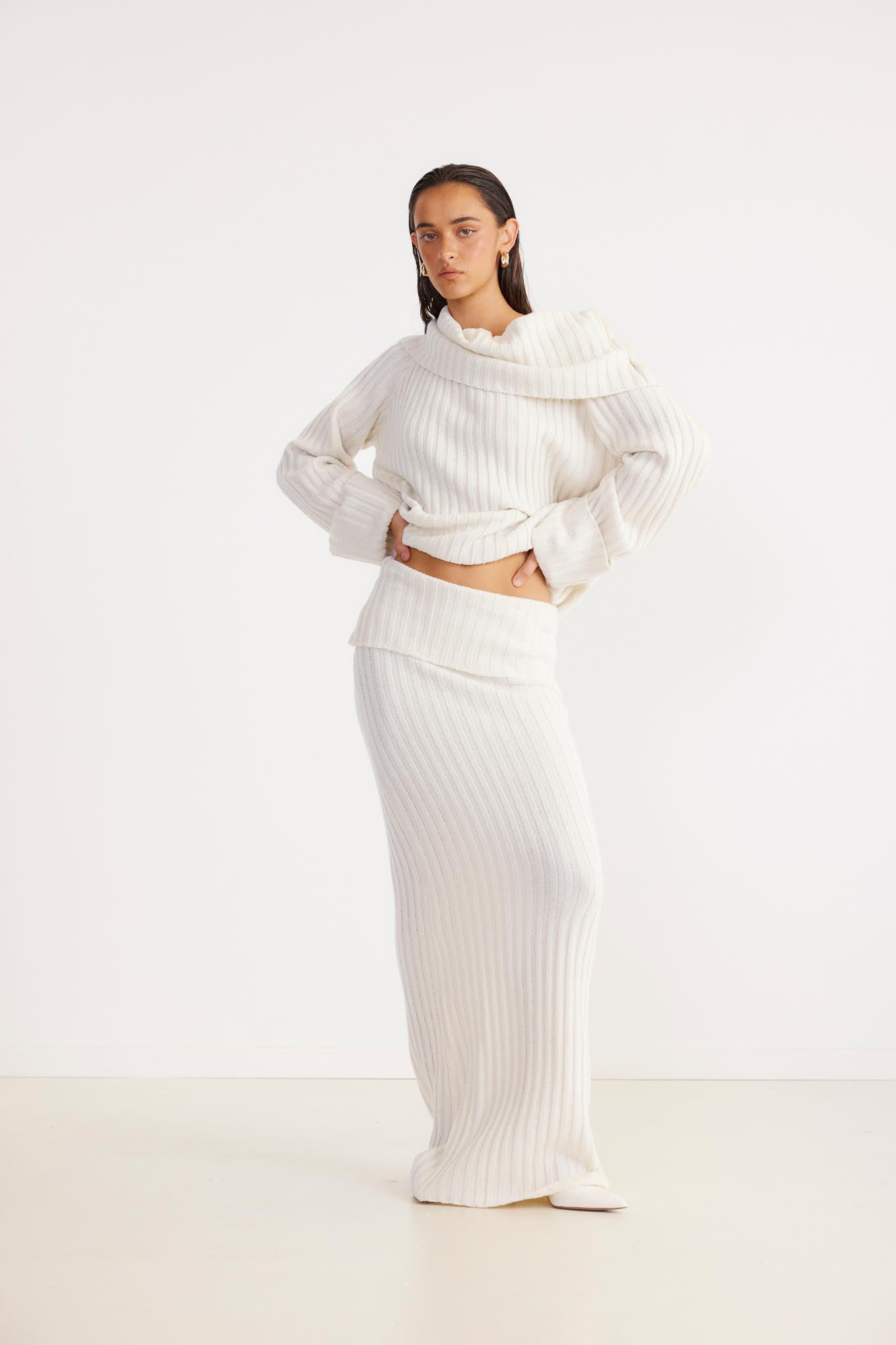 SNDYS Brooks Maxi Skirt White by Selfie Leslie Australia