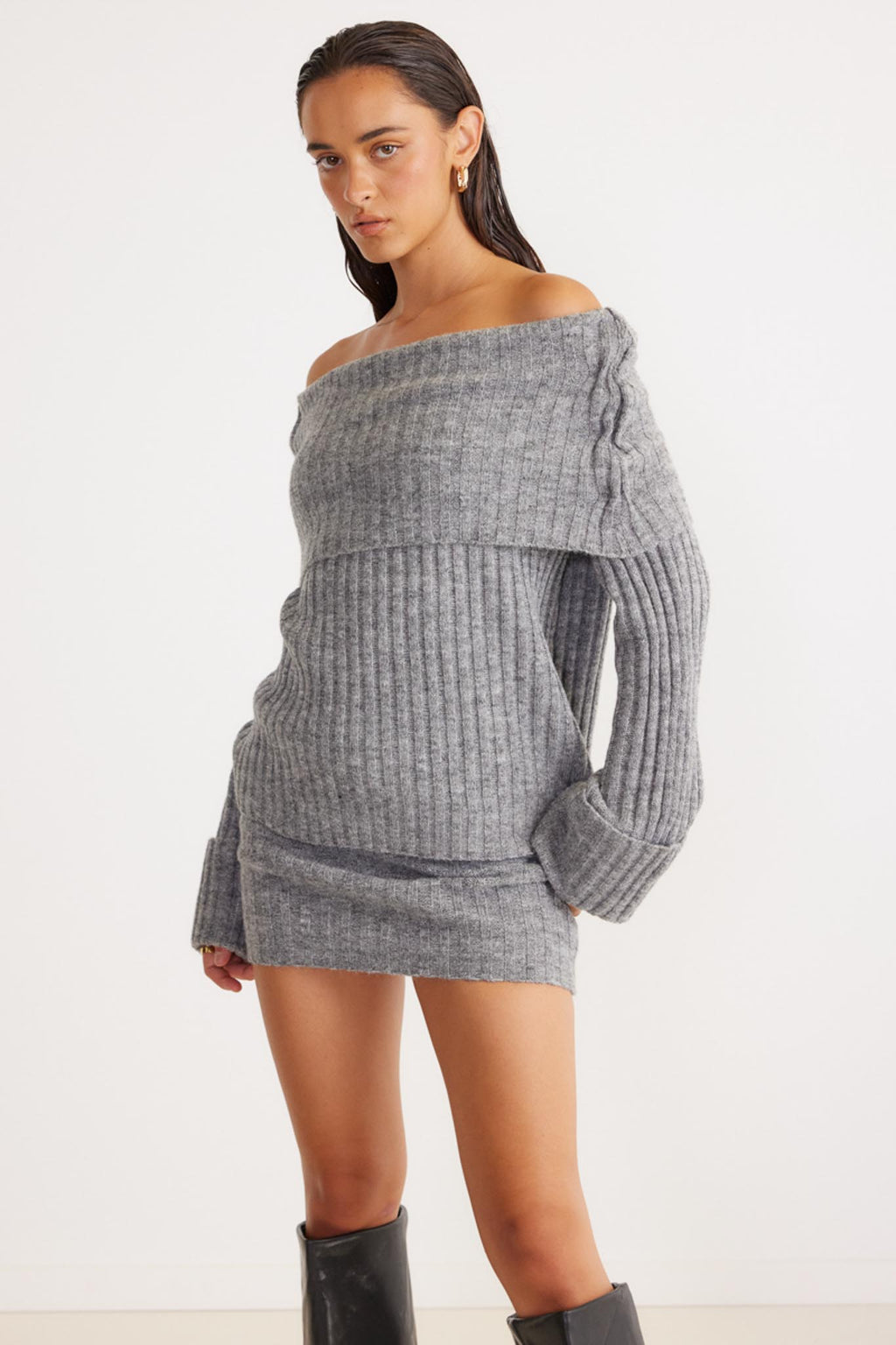 SNDYS Brooks Mini Skirt Grey by Selfie Leslie Australia