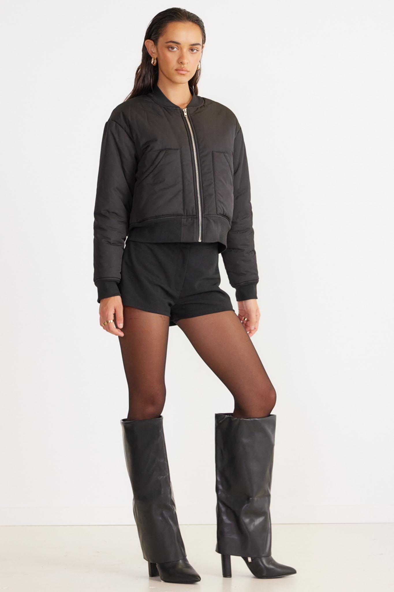 SNDYS Roberta Mini Shorts Black by Selfie Leslie Australia