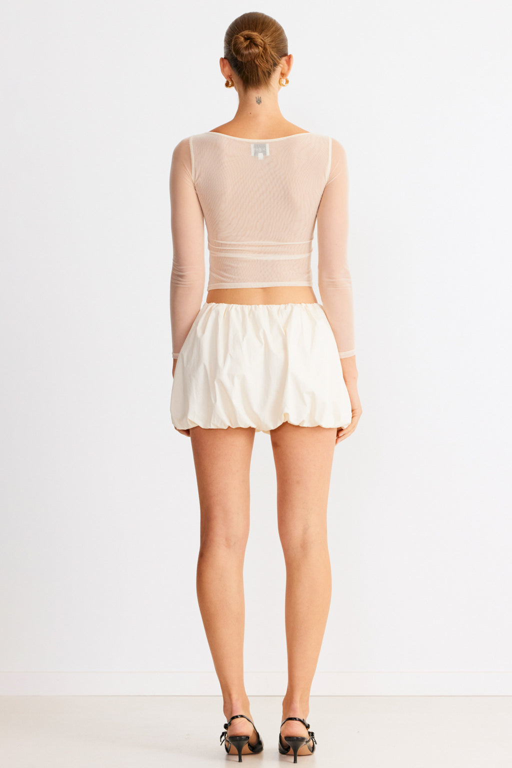 SNDYS Freja Bubble Skirt Chalk by Selfie Leslie Australia