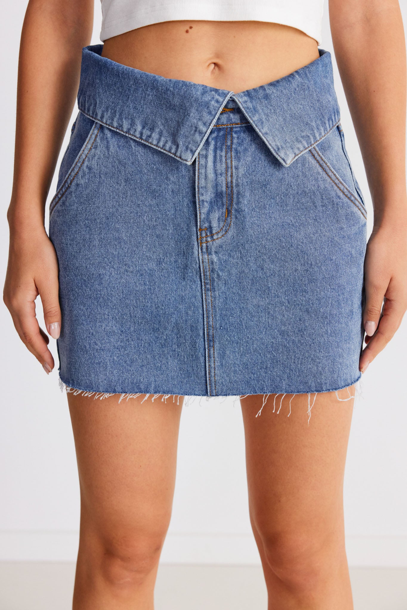 SNDYS Eve Denim Skirt Blue by Selfie Leslie Australia