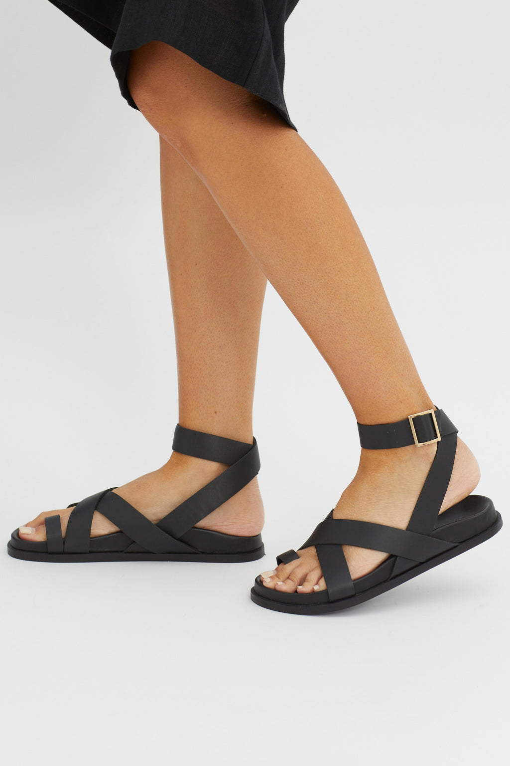 SOL SANA Hitch Footbed Black by Selfie Leslie Australia