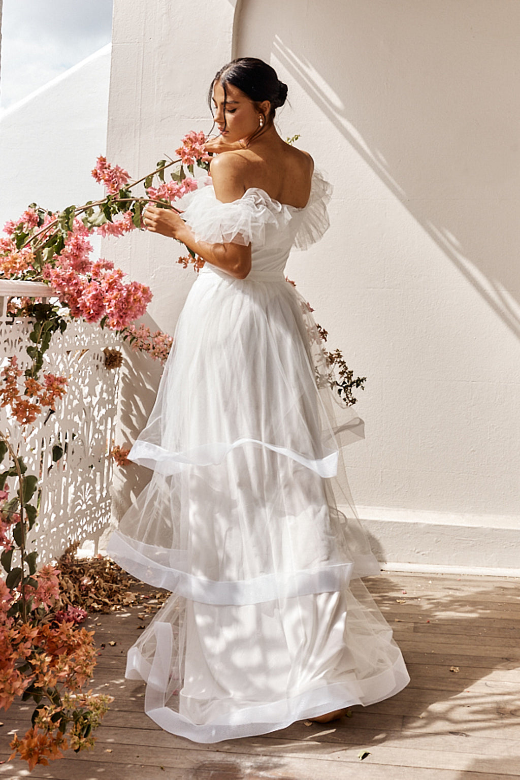 Watson Layered Maxi Skirt Off White by Selfie Leslie Australia