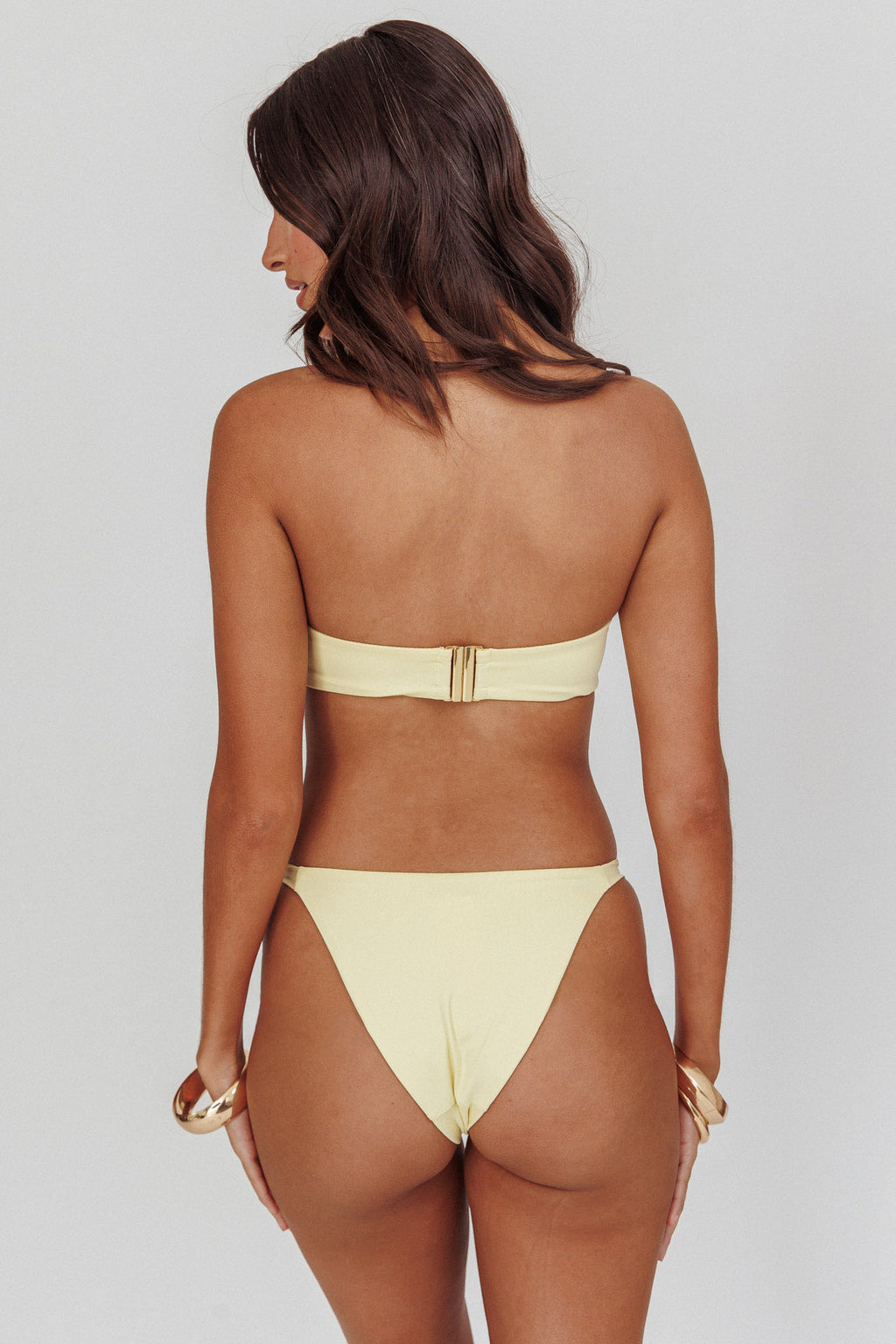 Agape Bandeau O-Ring Bikini Top Butter by Selfie Leslie Australia