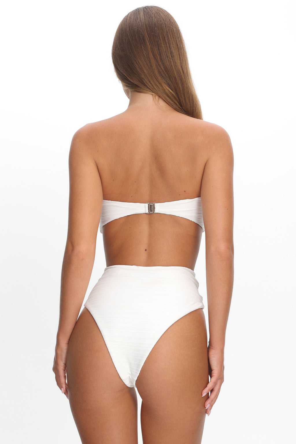 Monique High Waist Twist Bikini Bottom Ivory by Selfie Leslie Australia