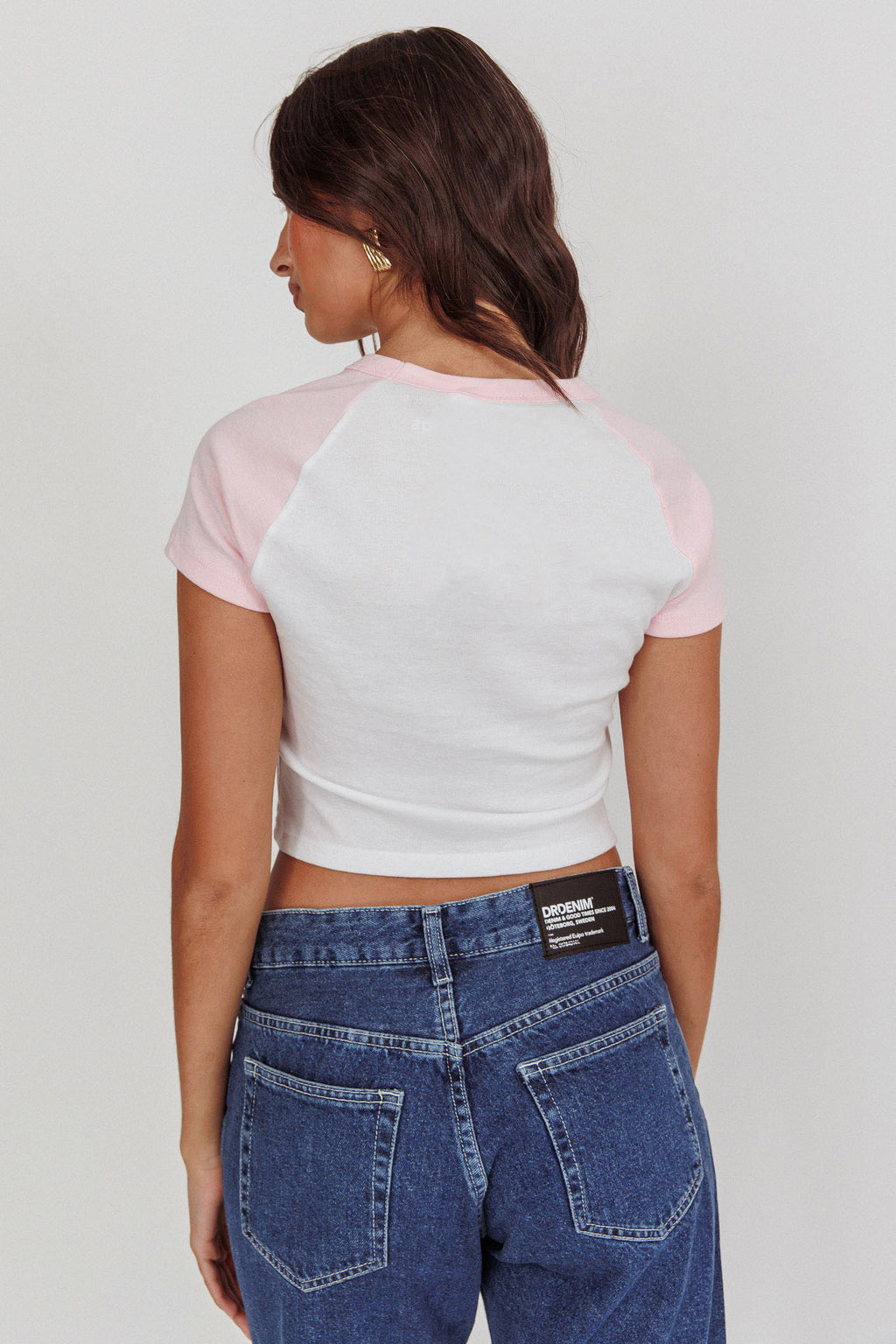 Melting Hearts Bow Raglan Tee White/Pink by Selfie Leslie Australia