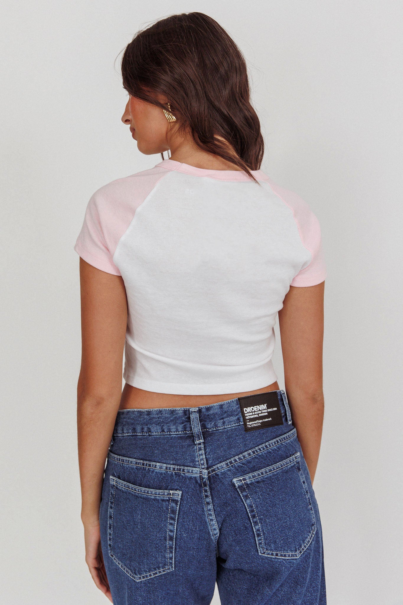 Melting Hearts Bow Raglan Tee White/Pink by Selfie Leslie Australia