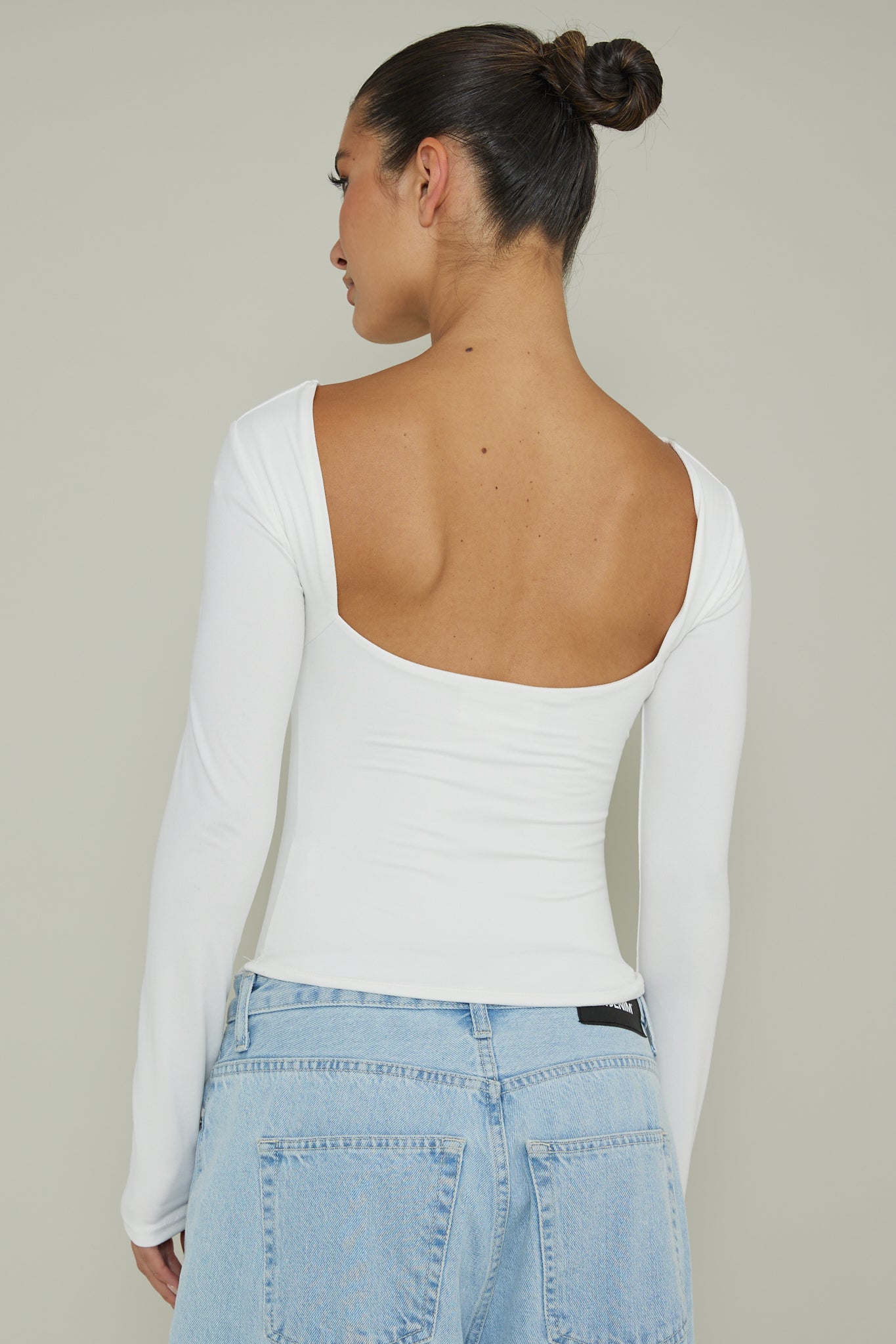 Cheers Boat Neck Long Sleeve Top Ivory by Selfie Leslie Australia