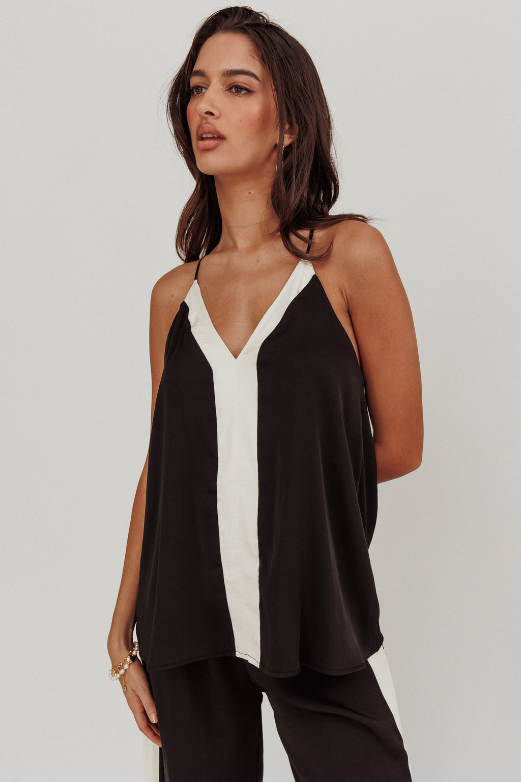 Unwritten Contrast Cami Top Black by Selfie Leslie Australia