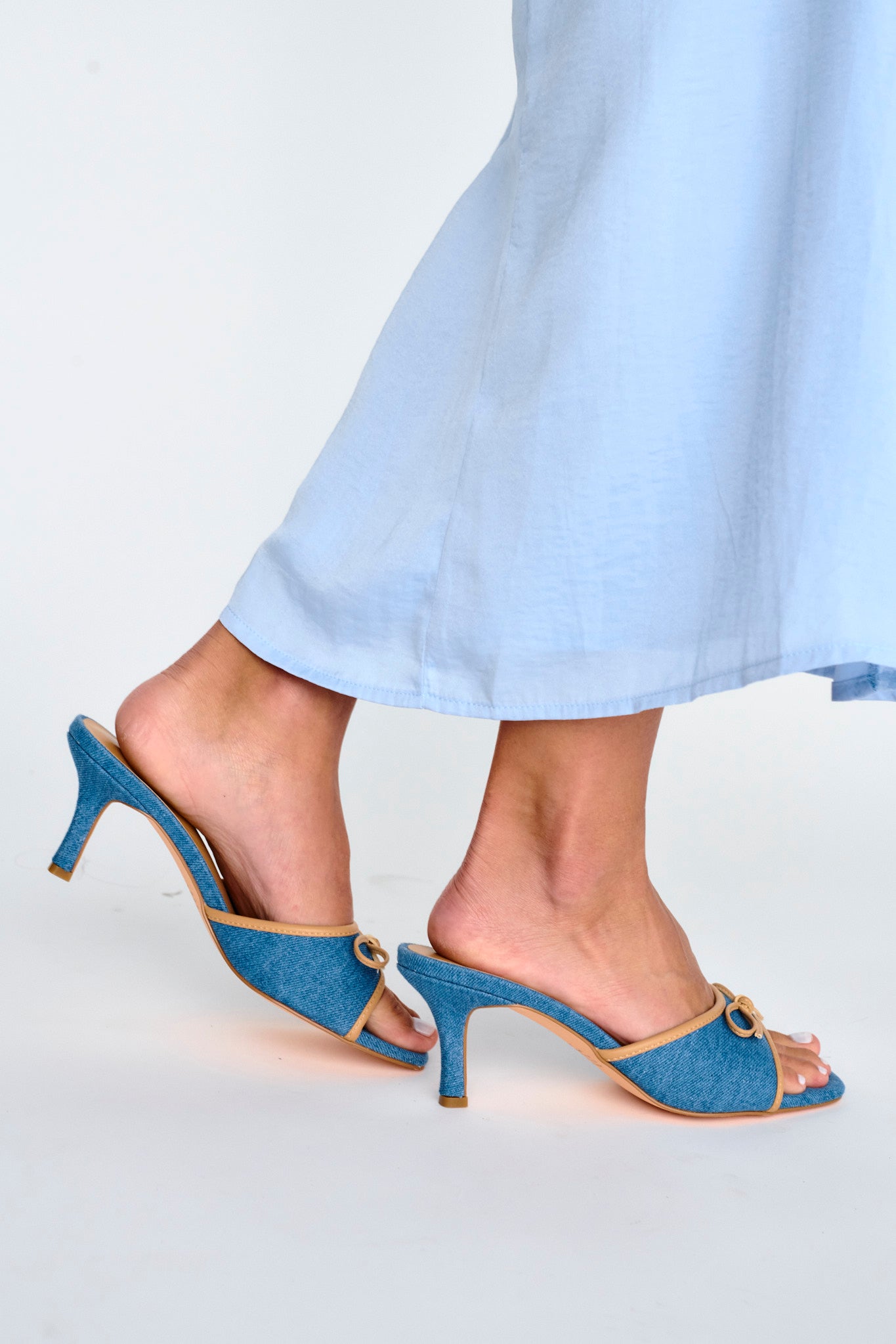 THERAPY Jenner Heel Blue Denim by Selfie Leslie Australia