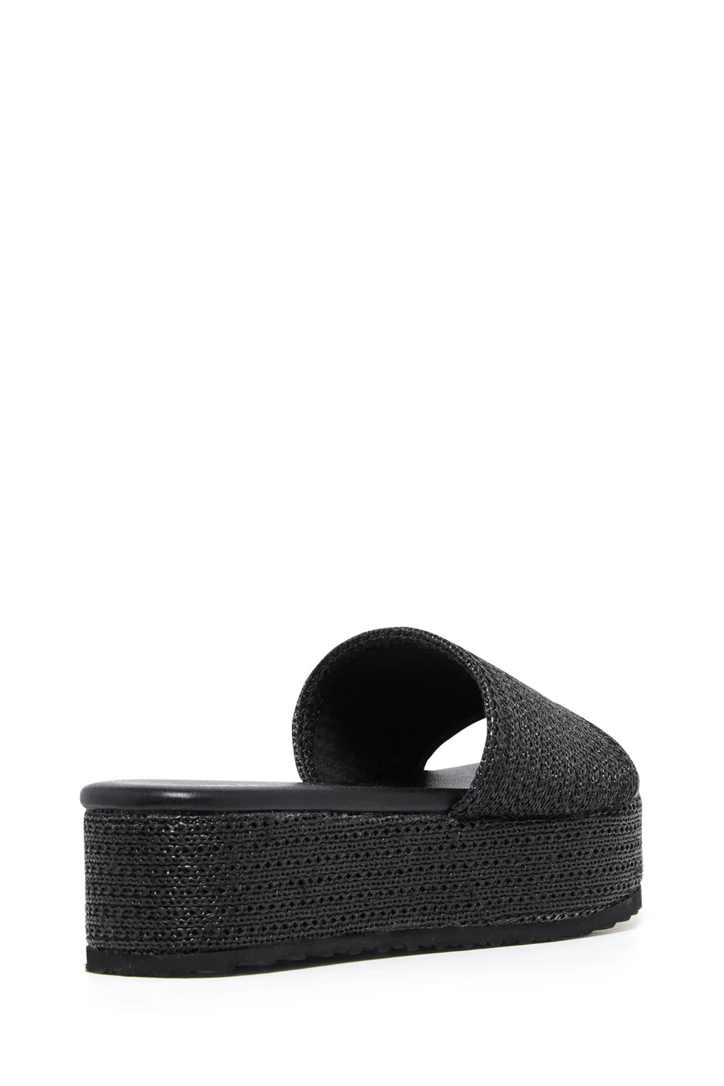 THERAPY Avery Flatform Sandal Raffia Black by Selfie Leslie Australia