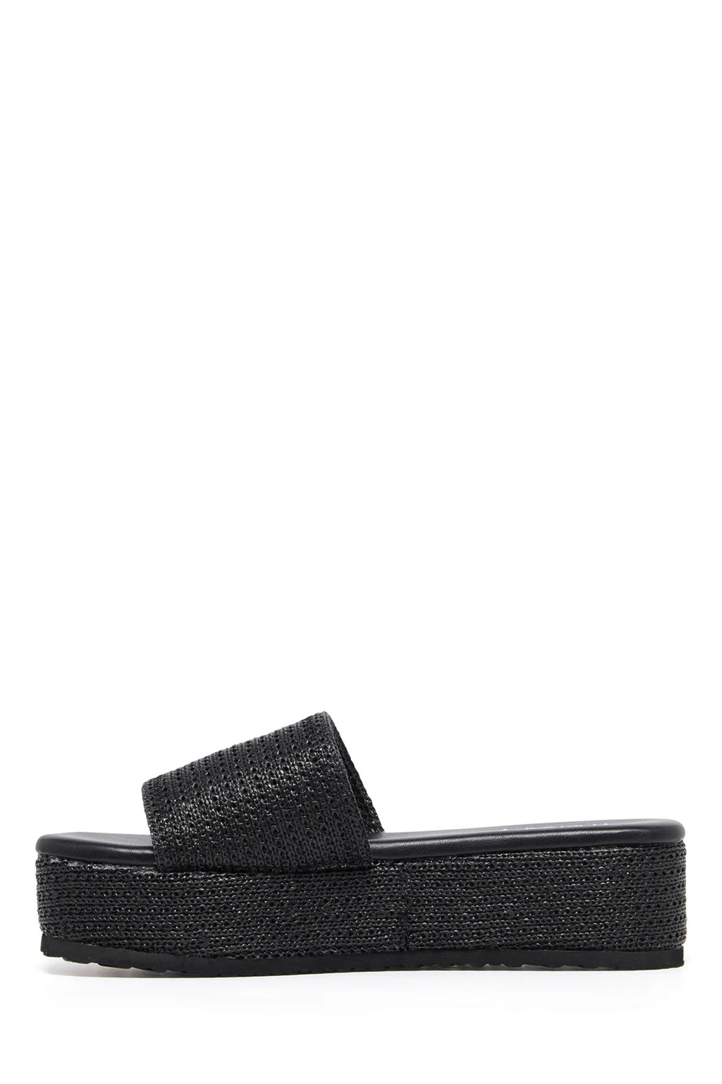 THERAPY Avery Flatform Sandal Raffia Black by Selfie Leslie Australia