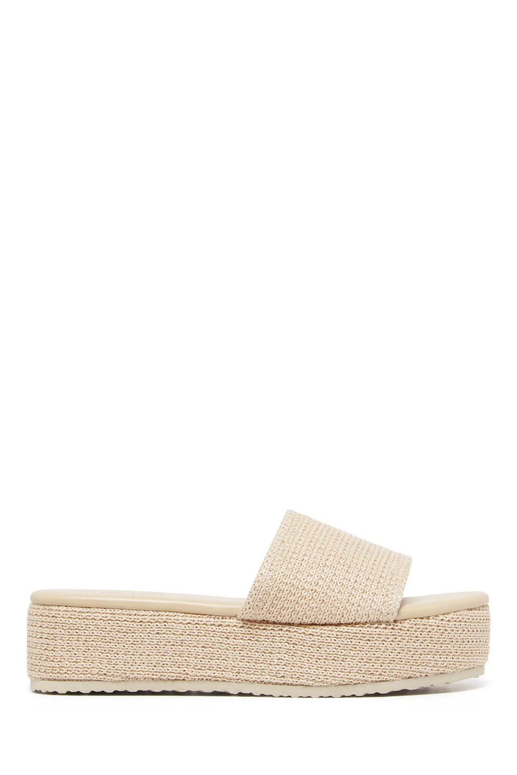 THERAPY Avery Flatform Sandal Raffia Natural by Selfie Leslie Australia
