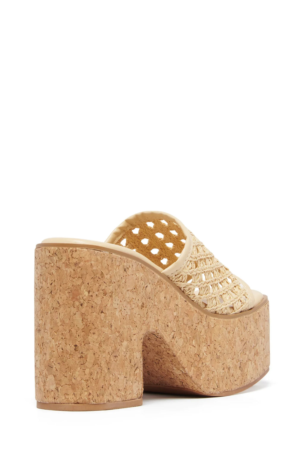 THERAPY Delirium Platform Heel Raffia Caramel by Selfie Leslie Australia