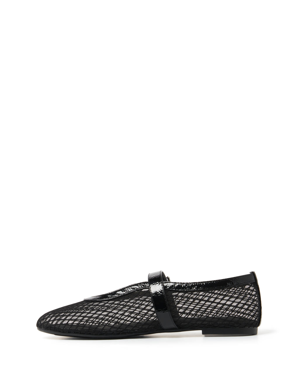 THERAPY Addie Ballet Flat Crinkle Patent Black by Selfie Leslie Australia